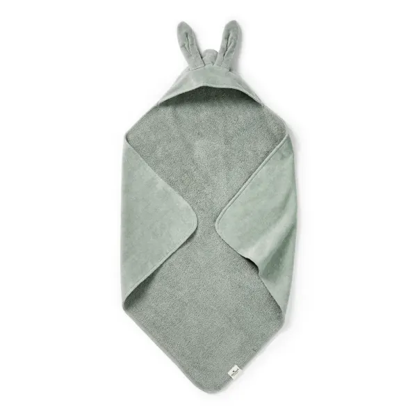 ELODIE Hooded Towel - Mineral Green Bunny