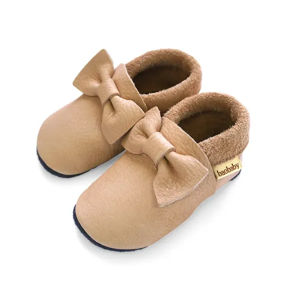 Baobaby Soft Sole Baby Shoes, Pirouettes, Powder