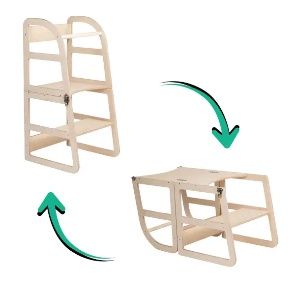 Leg & Go Transformable Learning Tower Sleekstep, natural 2