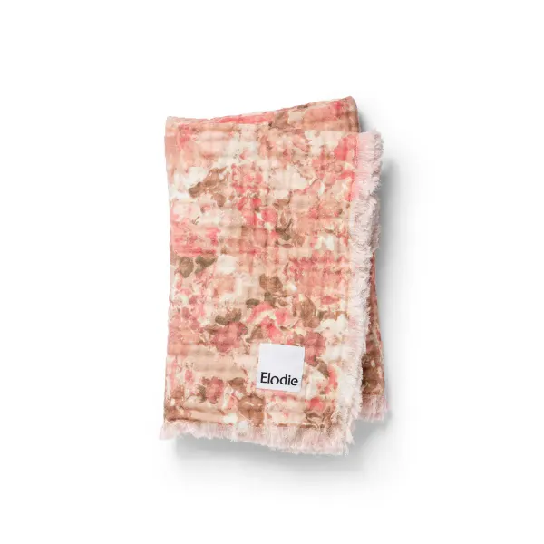 ELODIE - Soft Cotton Blanket - River Rose
