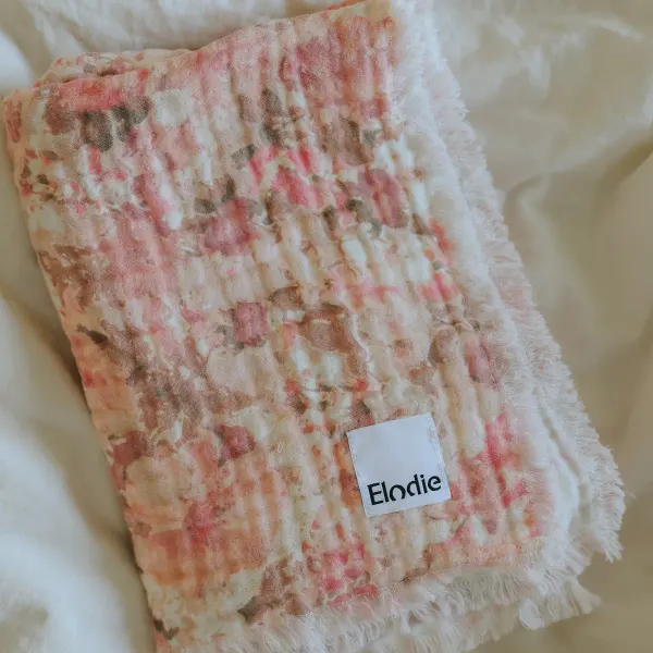 ELODIE - Soft Cotton Blanket - River Rose 2
