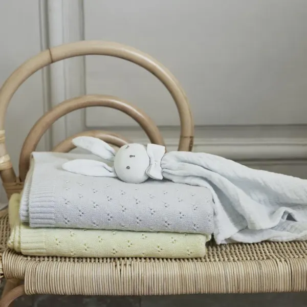 ELODIE - Pointelle Blanket - Bermuda Blue 2