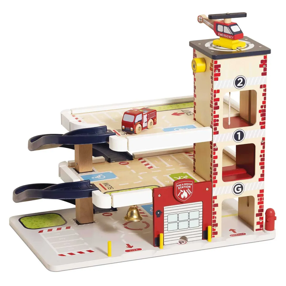 Le Toy Van Fire & Rescue Wooden Garage Le Toy Van Fire & Rescue Wooden Garage