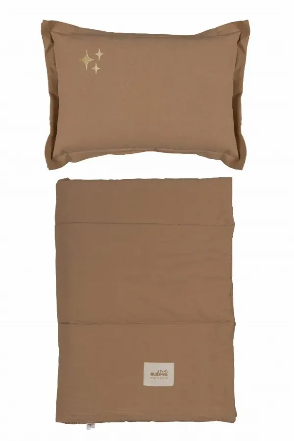 Malomi Washed Cotton Bedding Set Stars Camel XXL