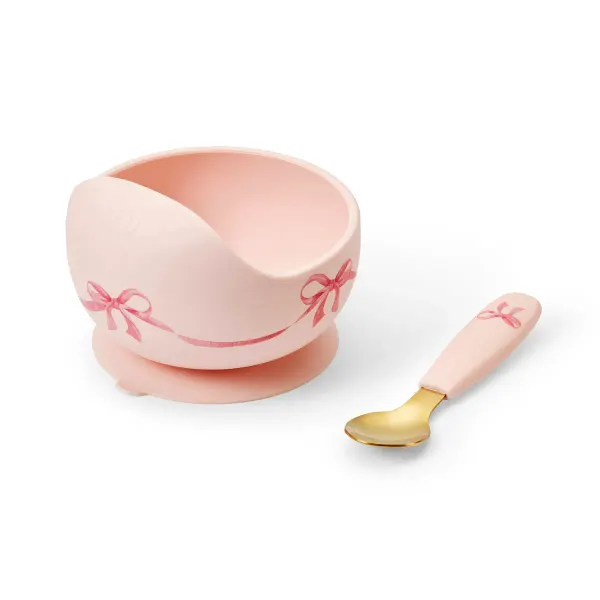 ELODIE - Silicone Bowl Set - Rosy Bow
