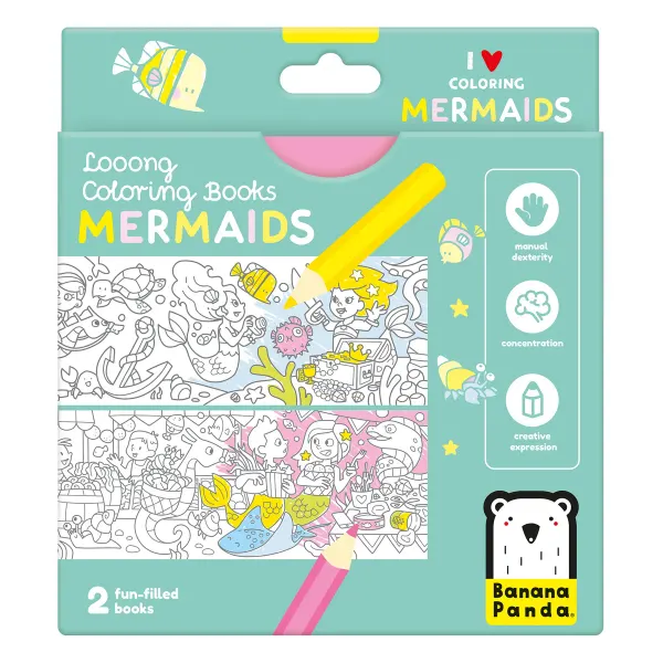 Banana Panda Looong Coloring Books - I Love Coloring Mermaids