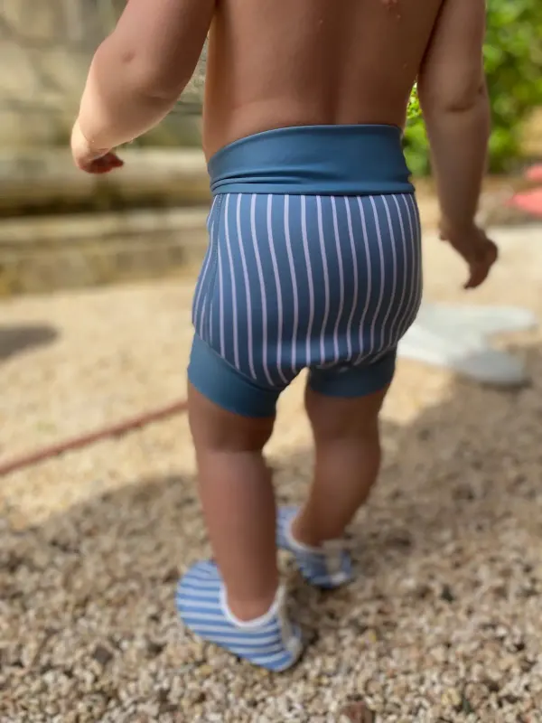 Vanilla Copenhagen Swim Diaper Pant - Blue Shadow Striped 2