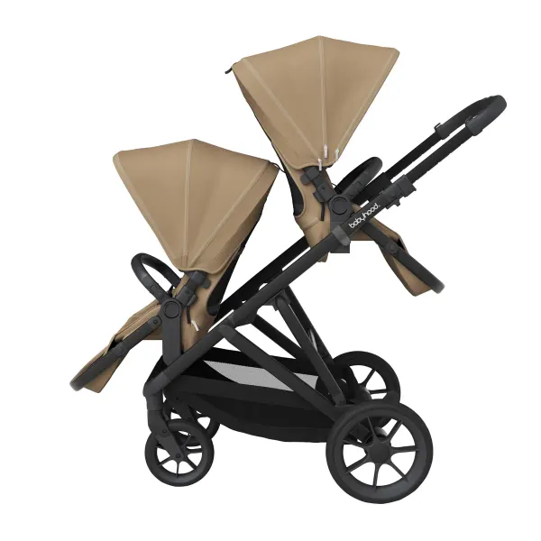 Babyhood Doppio Plus Stroller Double 2 x Seats –Latte 2