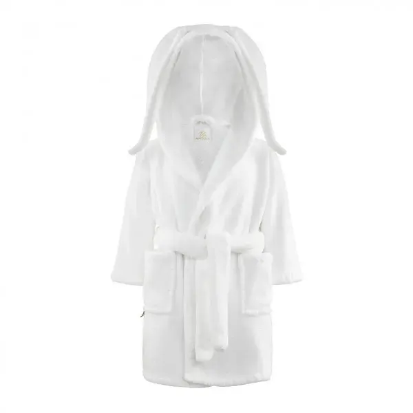 Maylily Fluffy Bathrobe Bunny - White 2