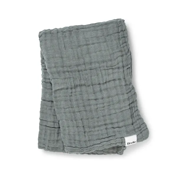 ELODIE - Crinkled Blanket - Deco Turquoise