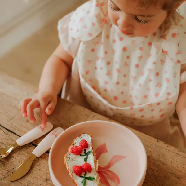 ELODIE - Silicone Plate Set - Rosy Bow 2