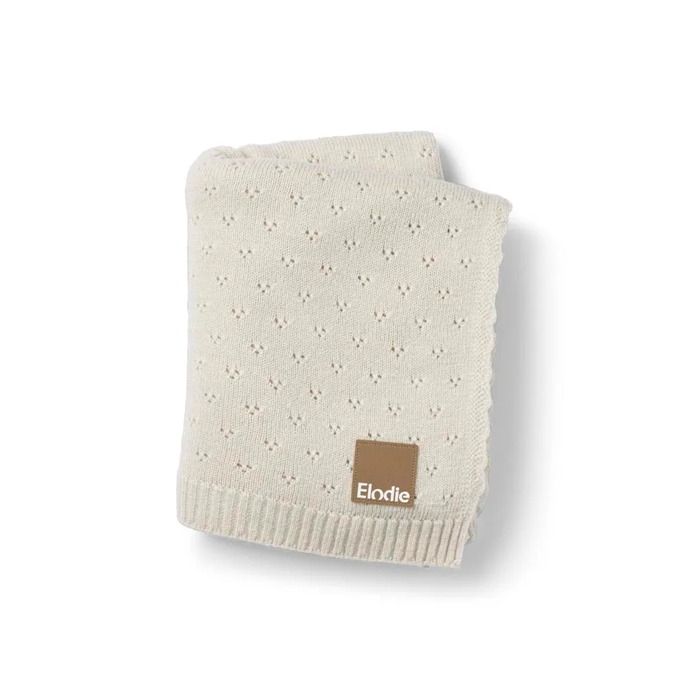 ELODIE - Pointelle Blanket - Creamy White ELODIE - Pointelle Blanket - Creamy White