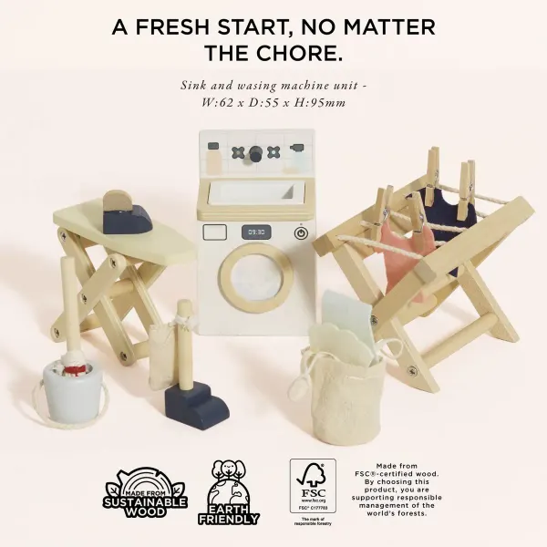 Le Toy Van Wooden Dolls House Laundry Room 2