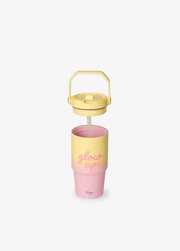 CITRON Insulated Tumbler 600ml - Glow Up Pink Yellow 2