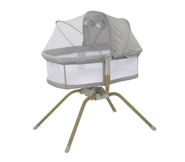 Babyhood Rocking Travel Bassinet Light Grey