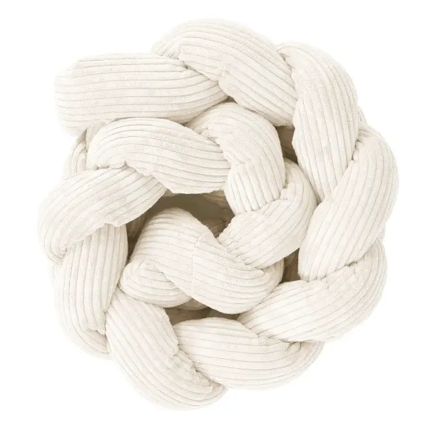 MeowBaby® Crib Bumper Braid Aesthetic Vanilia, size L (300cm)