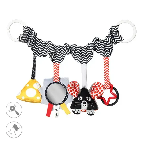 BabyOno Cheese & Skip Educational baby toy for pram 2