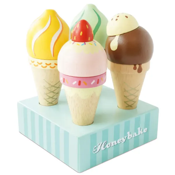 Le Toy Van Wooden Ice Cream Cones Set