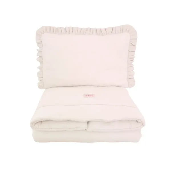 Malomi Muslin Bedding Set Ruffles Natural