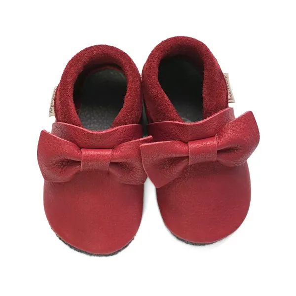 Baobaby Soft Sole Baby Shoes, Pirouettes, Cherry 2