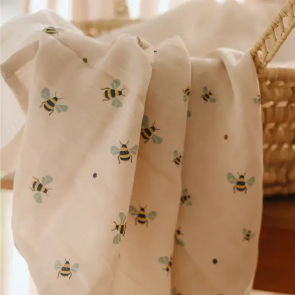 Vanilla Copenhagen Swaddle - Honeybee Happy 2