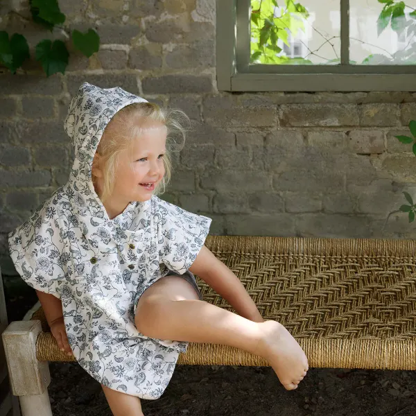 ELODIE Bath Poncho - Garden Leo Toile 2