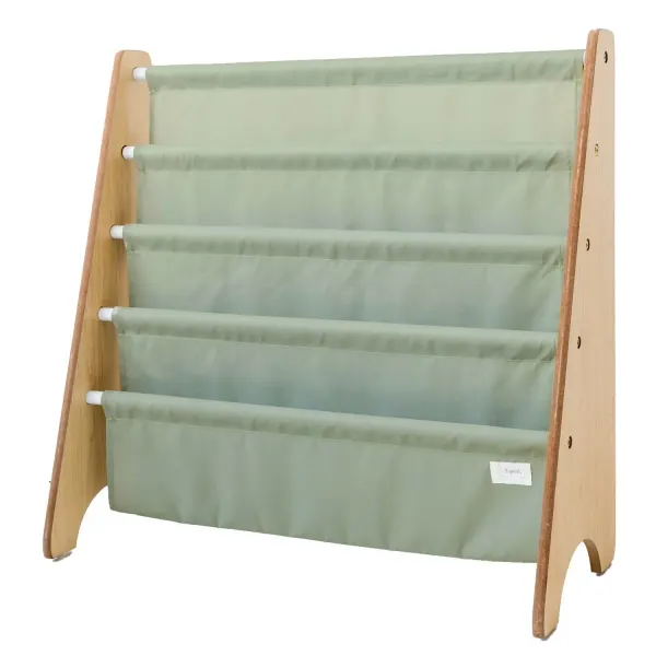 3 Sprouts Green Recycled Fabric Book Rack