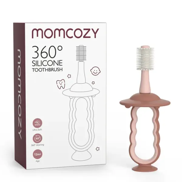 Momcozy Oral Care Baby Toothbrush Pink