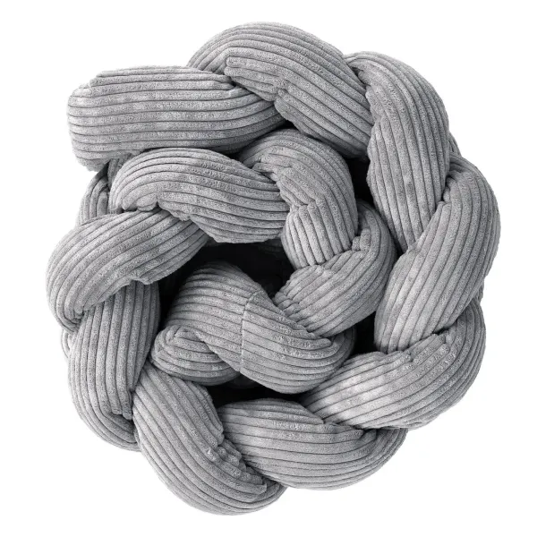 MeowBaby® Crib Bumper Braid Aesthetic Grey, size L (300cm)