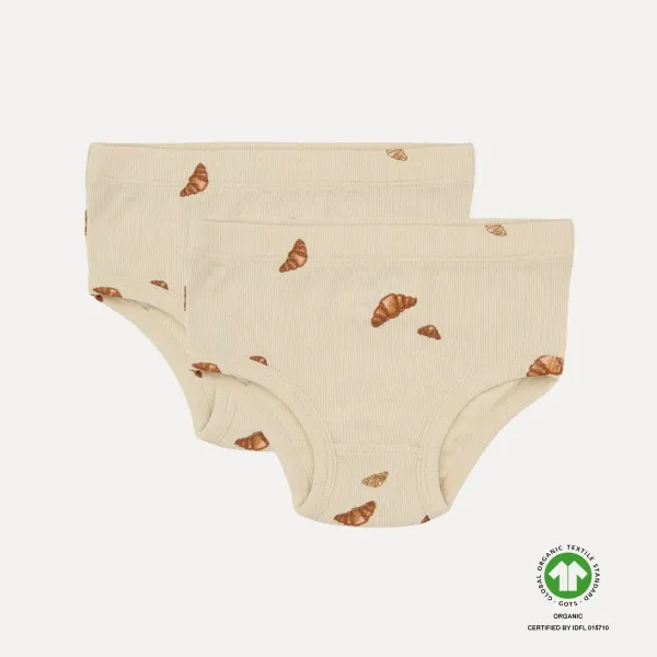VACVAC Studio - Organic 2 Pack Panties- Croissant - Maggie