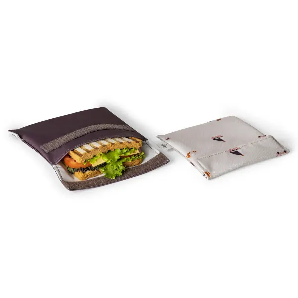 CITRON Reusable Sandwich Bag - Set of 2 - Vehicles 2