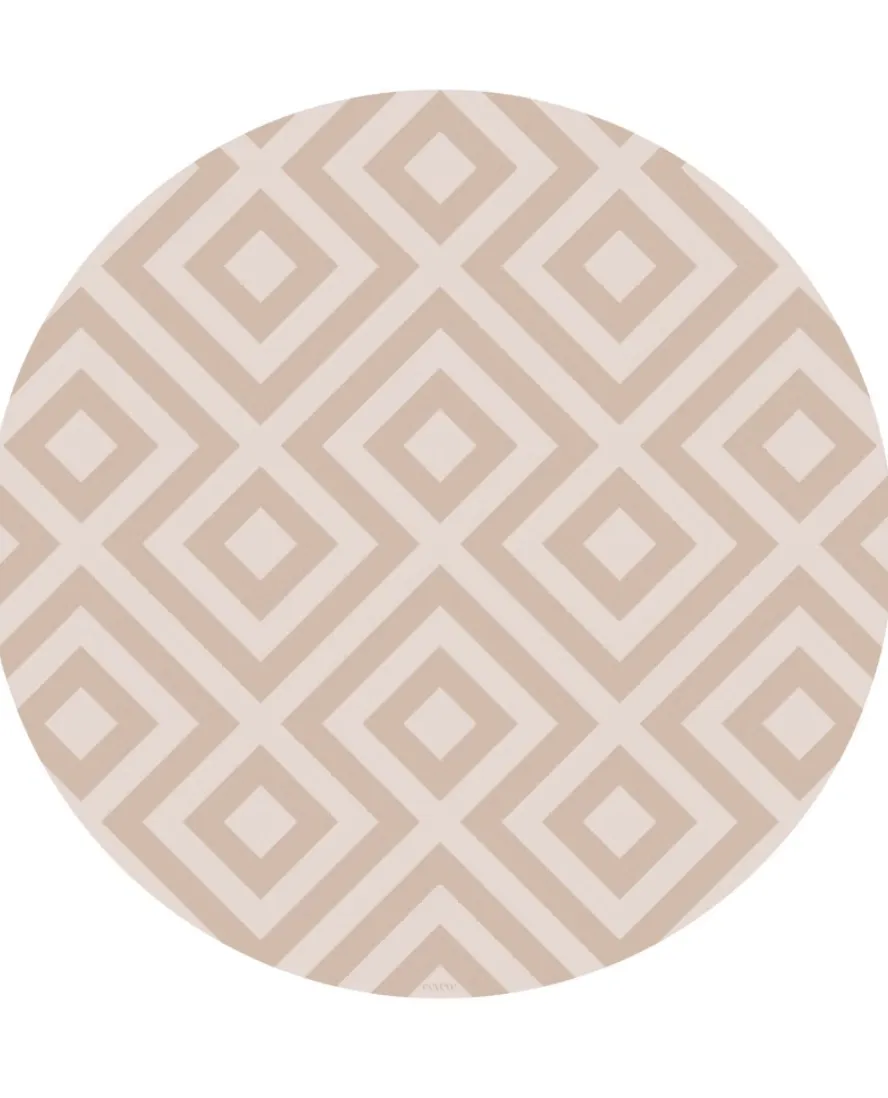 Eeveve Modern Blocks Dessert Sand Round Splash & Weaning Mat Eeveve Modern Blocks Dessert Sand Round Splash & Weaning Mat