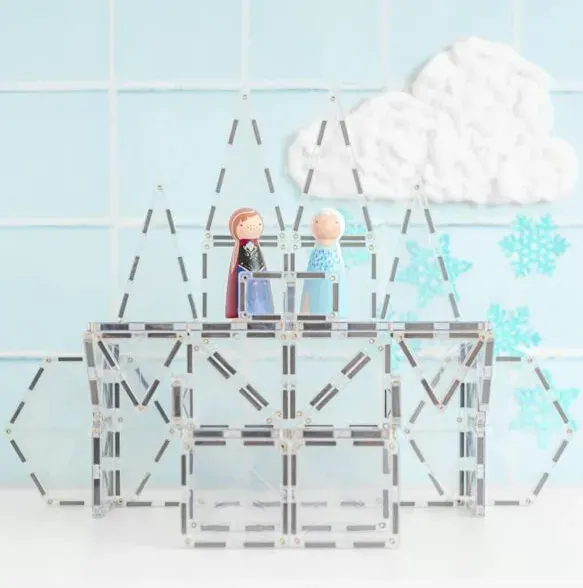 Connetix Magnetic Tiles - 34 Piece Starter Pack - Clear 2 Connetix Magnetic Tiles - 34 Piece Starter Pack - Clear 2
