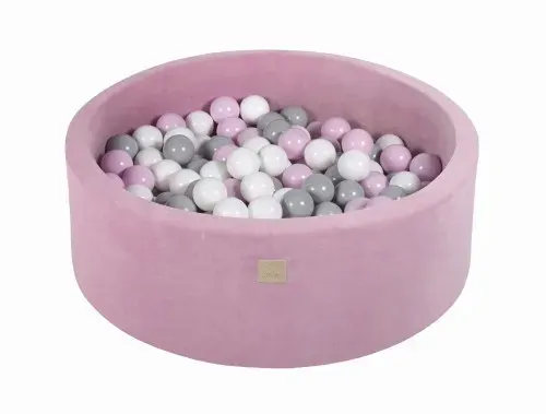 MeowBaby® Pretty in Pink Velvet Round Ball Pit +200 Balls