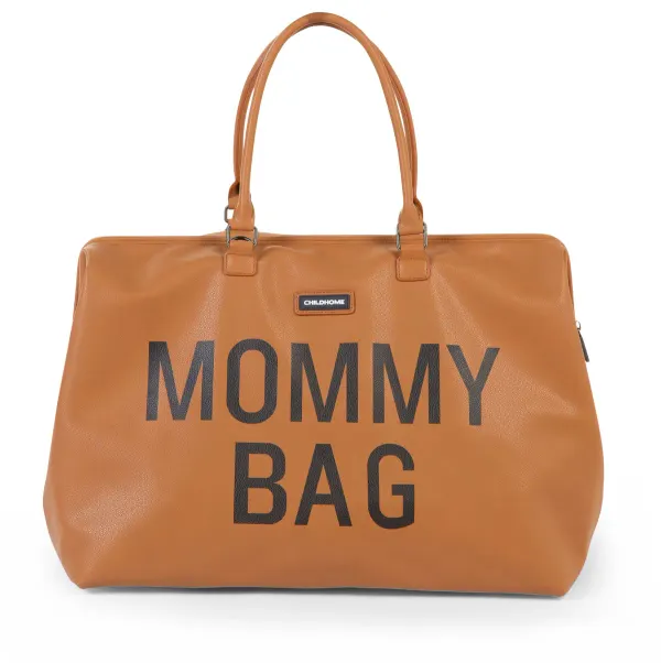 Childhome Mommy Bag Nursery Bag Leather look Brown