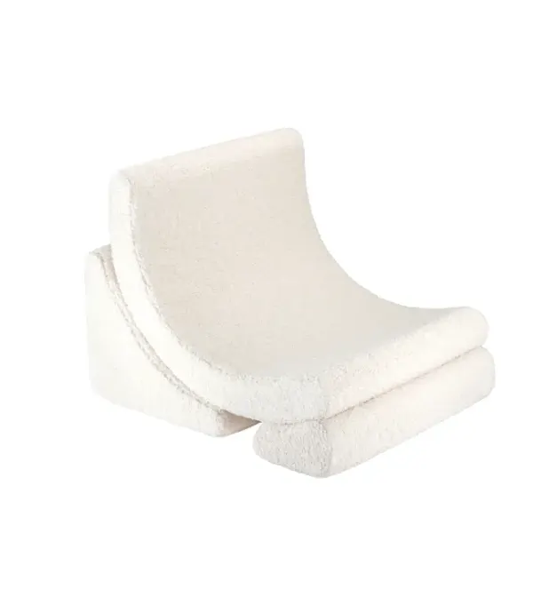 Wigiwama Moon Chair - Teddy Boucle Cream White