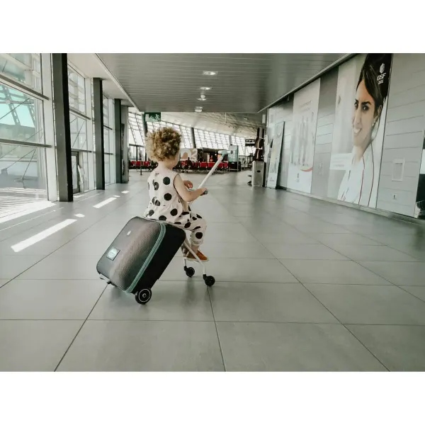 BEABA Suitcase with Travel Seat Luggage Eazy - Green Blue 2