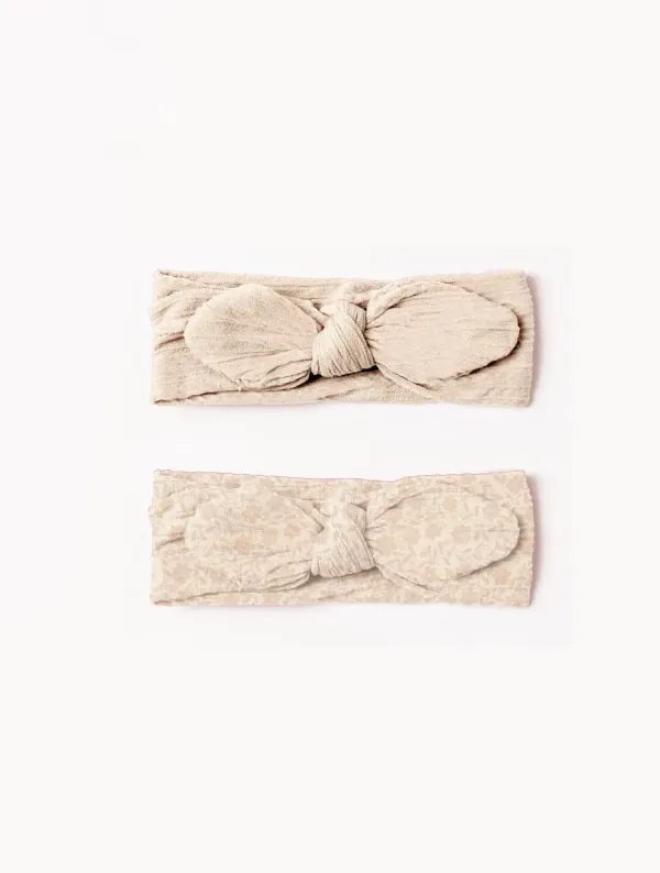 Mrs Ertha 2 - pack Headbands - OEKO TEX 100% Organic Cotton -Boho flowers