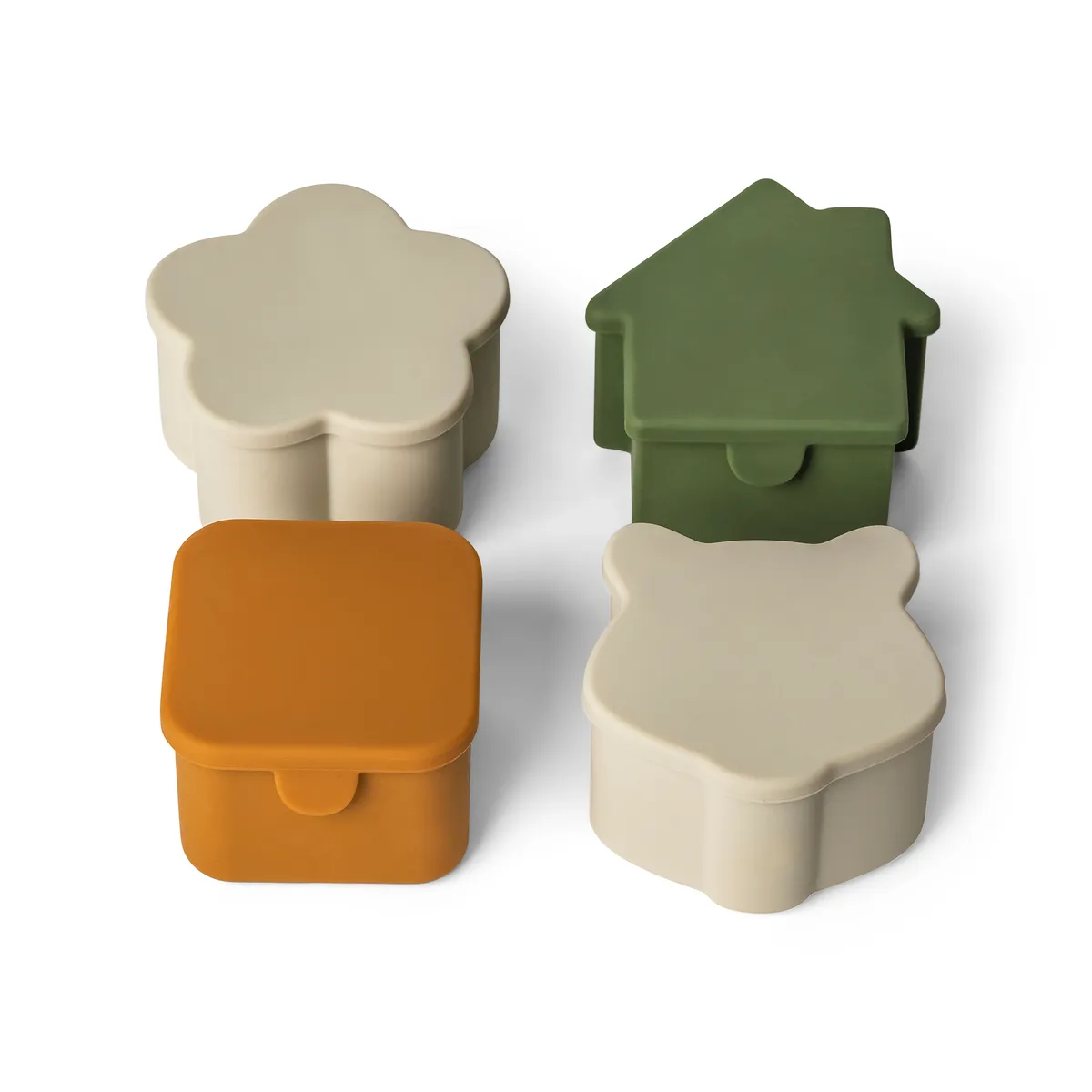 CITRON Silicone Lunchbox Organiser - Caramel/Green/Grey CITRON Silicone Lunchbox Organiser - Caramel/Green/Grey