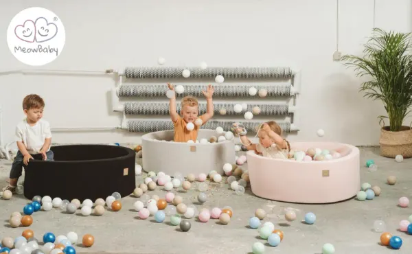 MeowBaby® Lilac Dreams Round Ball Pit + 200 balls 2
