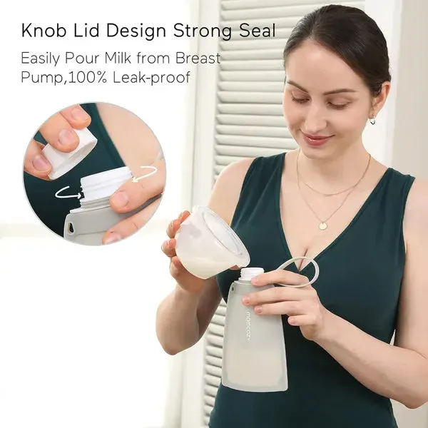 Momcozy - Silicone Milk Storage Bags - Pack of 5 2