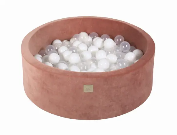 MeowBaby® Rust Velvet Round Ball Pit + 200 balls