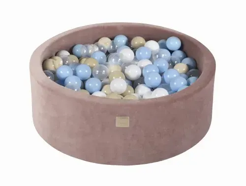 MeowBaby® Foamy Shores Velvet Round Ball Pit + 200 balls