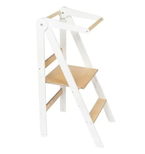 Leg & Go Foldable Learning Tower - White