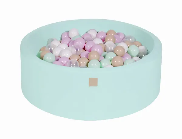 MeowBaby® Cupcake Velvet Round Ball Pit + 250 balls 2