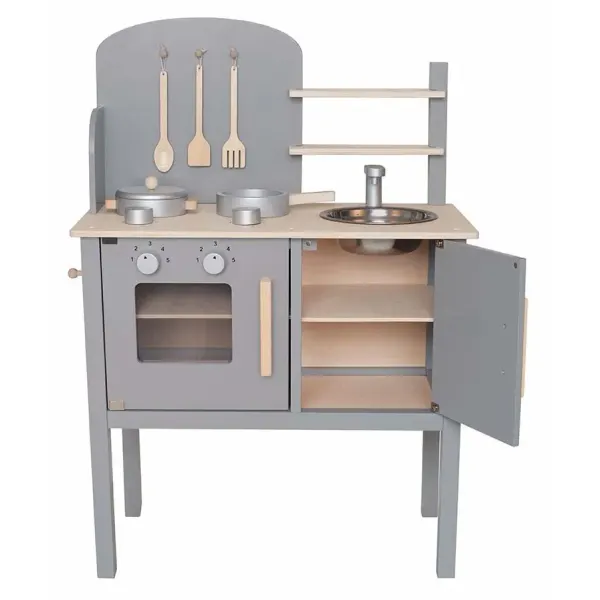Jabadabado - Kitchen with pot & pan - Grey