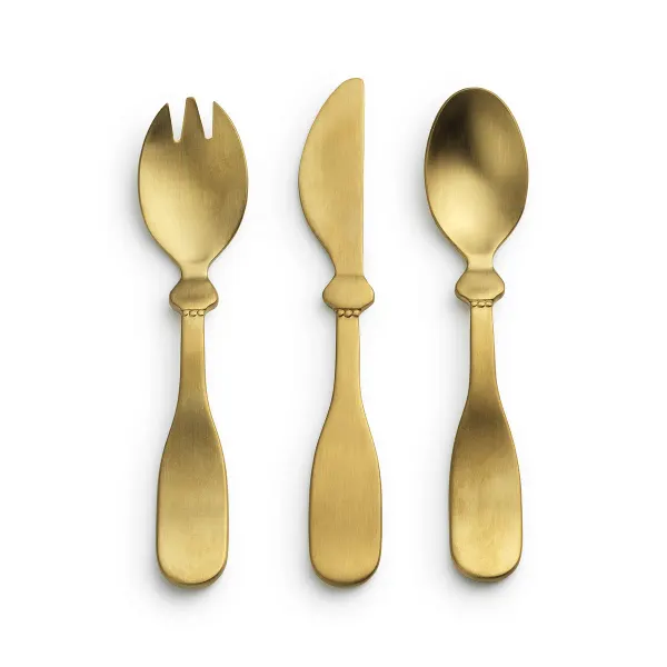 ELODIE - Children's Cutlery Set - Gold
