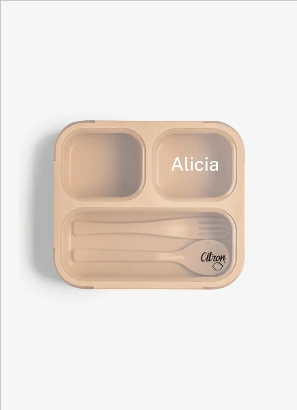 Citron Bento Lunchbox with fork & spoon