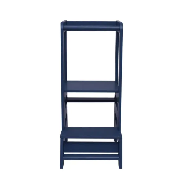 MeowBaby® Wooden Learning Tower with Step Stool (Blue) 2