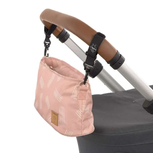 Lassig Buggy (stroller) Organiser, Soft Stripes Rose 2